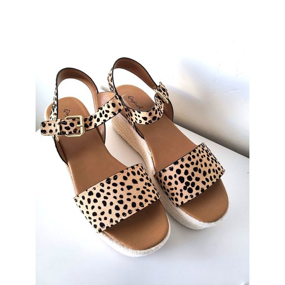 Qupid Shoes - Qupid Tan/Black Leopard Suede PU 8.5